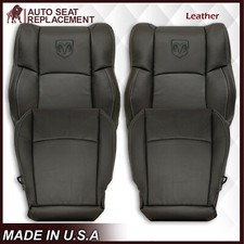 For 2009 - 2012 Dodge Ram 2500 3500 Laramie Seat Covers Dark Gray Leather