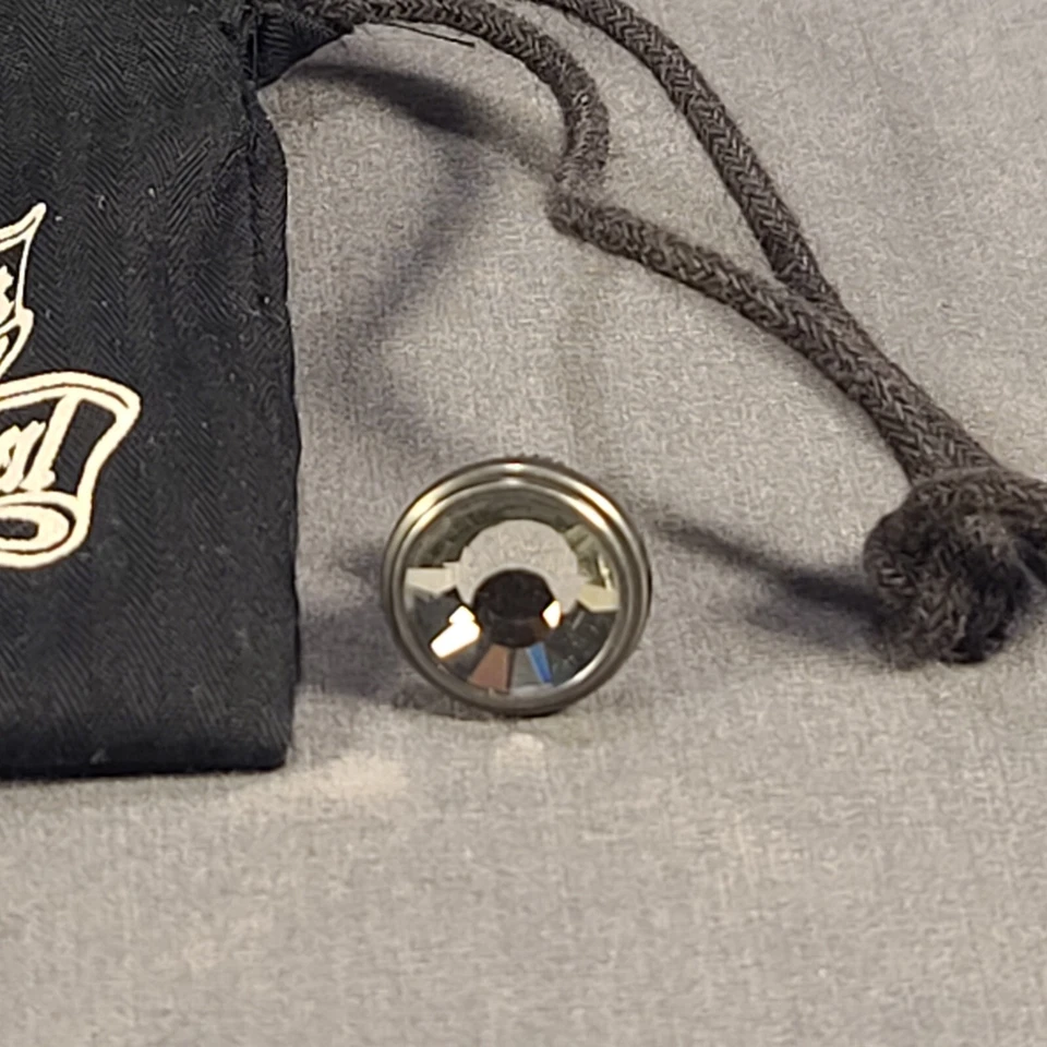 Rock Revival Replacement Button Metal Silver Rhinestone Screw On w/ Pouch - Image 2 of 4