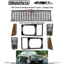 1978 Malibu El Camino Grill Headlight Bezel Marker Turn Signal Lamp Light Set