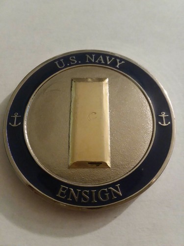USN UNITED STATES NAVY ENSIGN Plate Finish Engravable Challenge Coin 