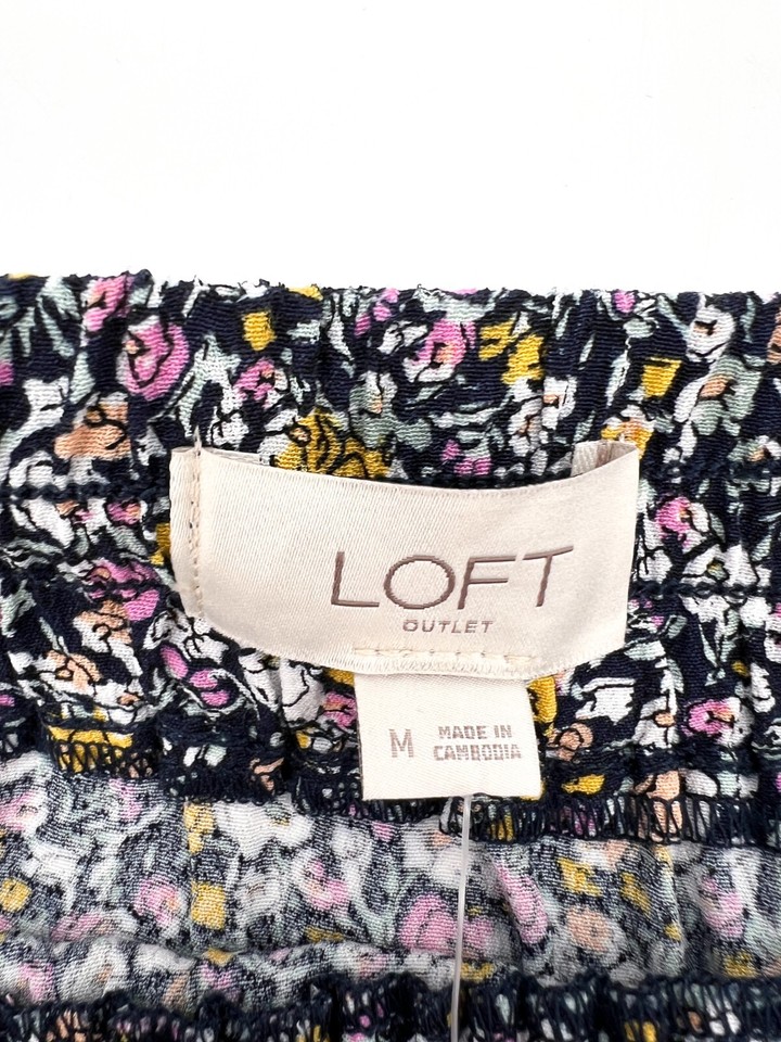 NEW Ann Taylor LOFT Outlet Skirt Womens Medium Floral Short RuffleTrim
