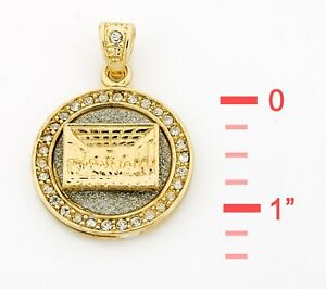 14K Gold Pt Mini Eye of Horus Golden RHA EYE Pendant w 24" 2.5mm Rope Chain 3051 