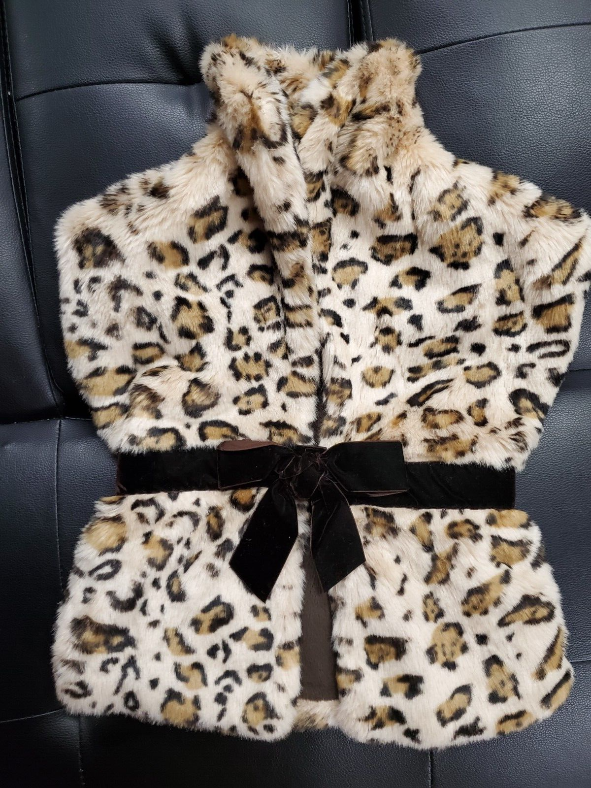 Warm Brown Faux Fur Vest Size 