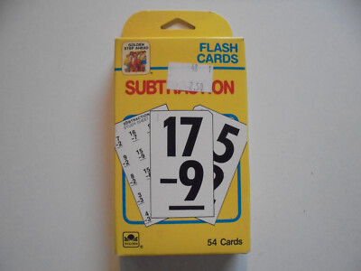Golden Step Ahead Flash Cards Division, Subtraction,  1989, neuwertig