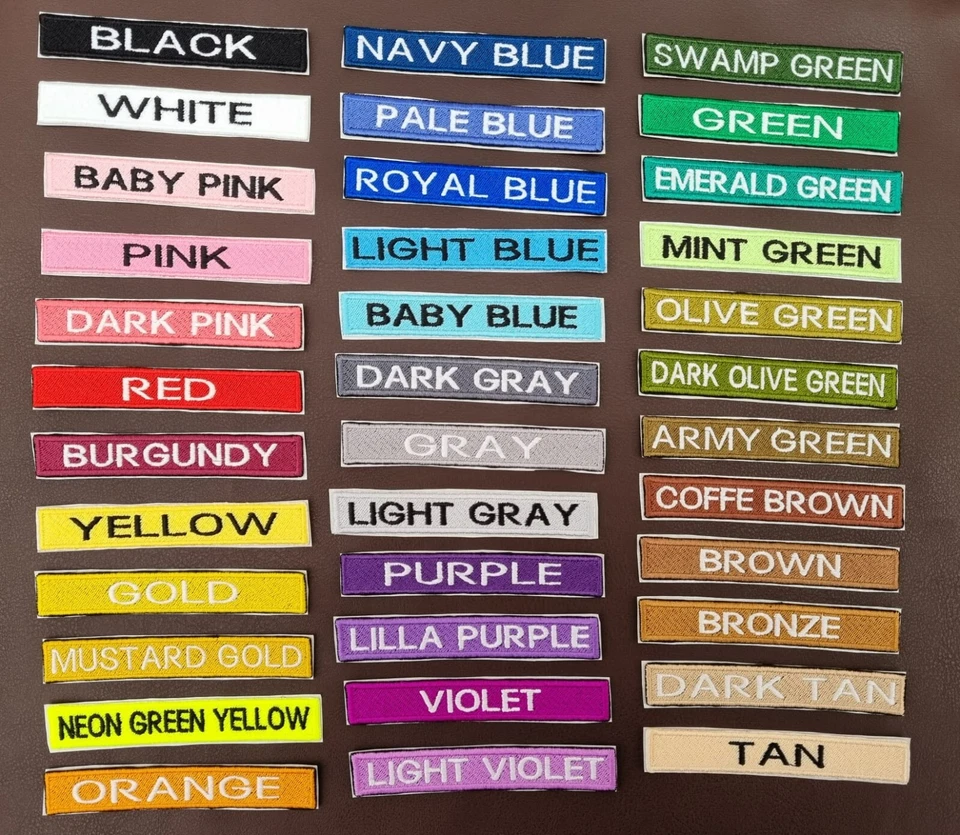 rectangles PERSONALISED Embroidered Name tag  AIRSOFT  sew on  hook and loop - Image 4 of 4