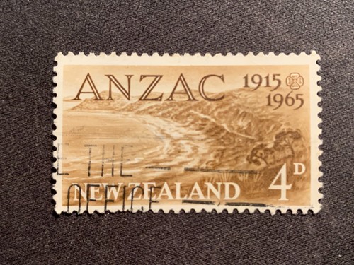 NEW ZEALAND 1965 50TH ANNIVERSARY GALLIPOLI LANDING ANZAC 4D BROWN SHORE - USED