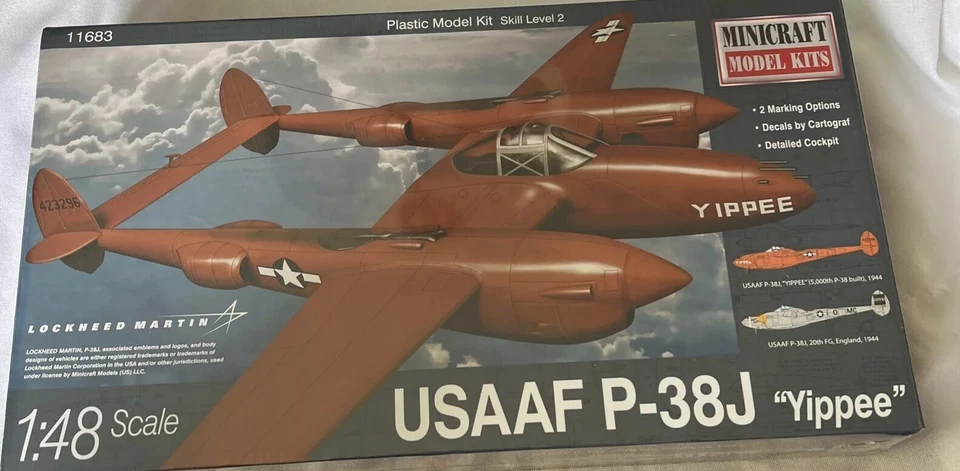 MINICRAFT 11683 USAAF P-38J “YIPPEE” MODEL KIT-NIB-1:48 SCALE - Image 2 of 3