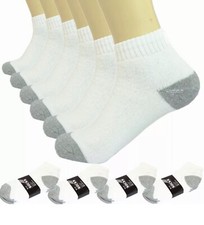 New Lot 3-12 Pairs Ankle Quarter Crew Men Sport Socks White Cotton Size 10-13