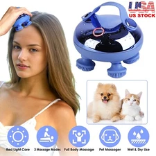 Electric Scalp Massager Waterproof Dog Cat Massager Massager Head Pain Relief US