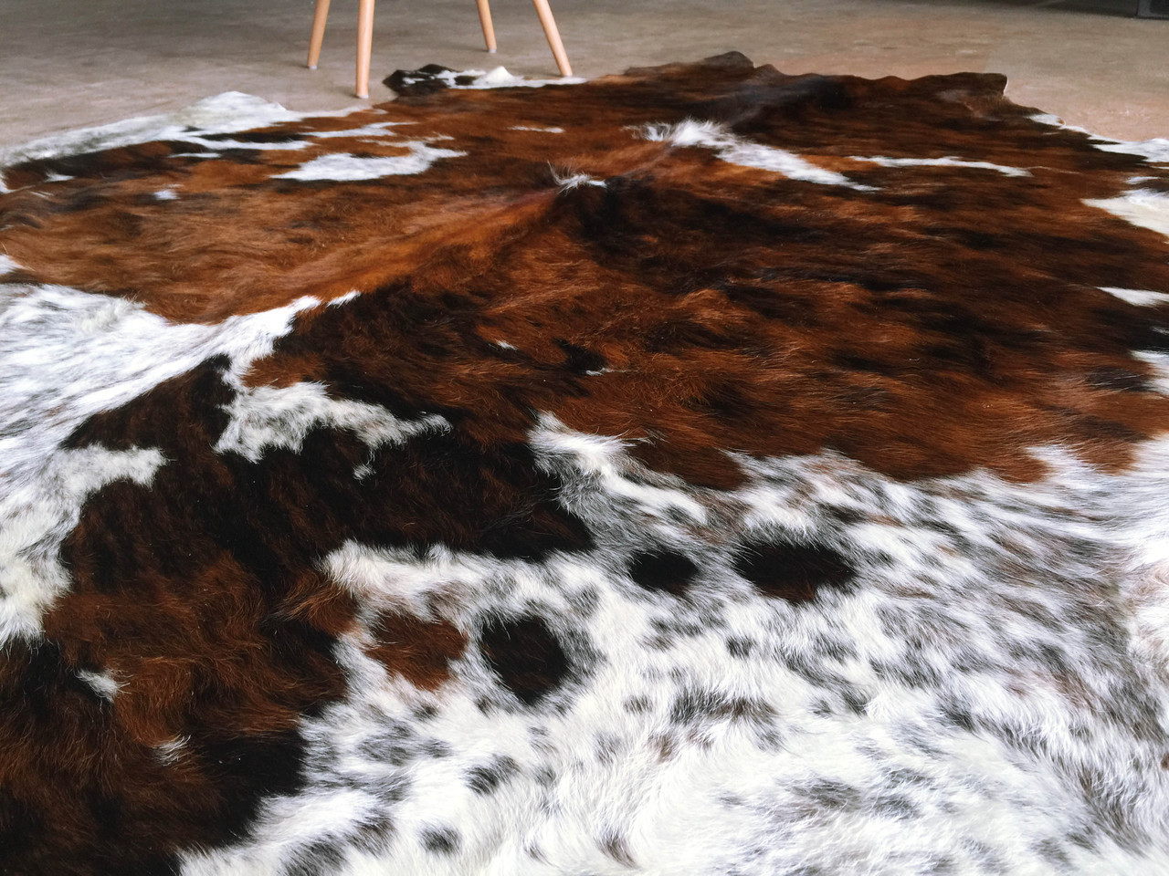 Cow Hide Hair on Hide Tri color Area Rug Brazilian Cowhide Rug Area