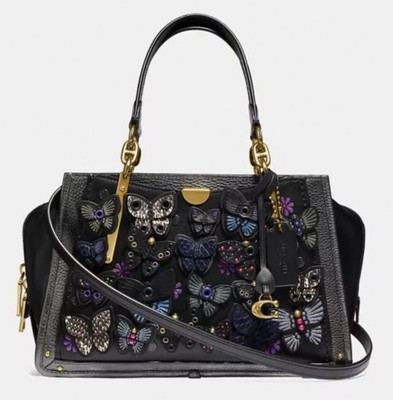 coach dreamer shoulder bolsa in snakeskin