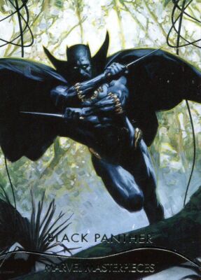 Marvel Masterpieces 2020 Base Card [1999] #24 Black Panther