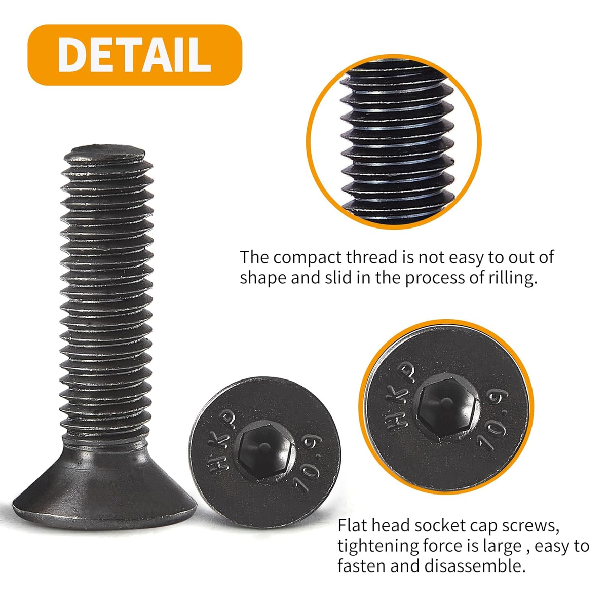 50 PCS M6 Socket Head Cap Screw Assortment Set - Stainless Steel 304, 20mm To 40mm Lengths - View #4