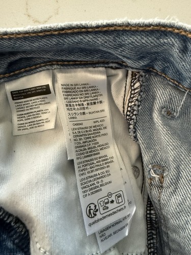 Levi Strauss Levis Denim A Line Skirt Blue Size 24 Y2K 89s 90s Western - Picture 10 of 10