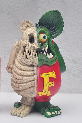 Red Rat Fink Red Ed Roth Noctilucent Skeleton Action Figure 19cm | eBay