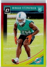 2018 Donruss Optic Minkah Fitzpatrick Red Yellow RC Prizm Dolphins #103