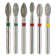 Dental Football Diamond Burs Red Yellow Green Multi-Use Friction Grip FG 368 379