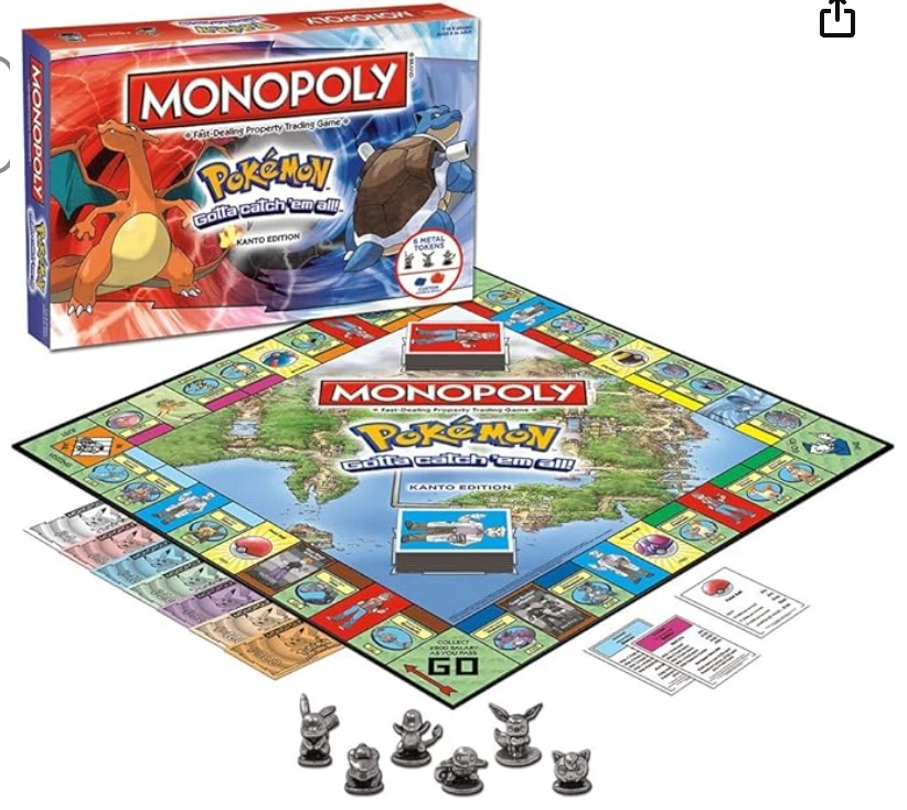 Hasbro Pokemon Monopoly Kanto Edition Board Game - Image 3 of 4