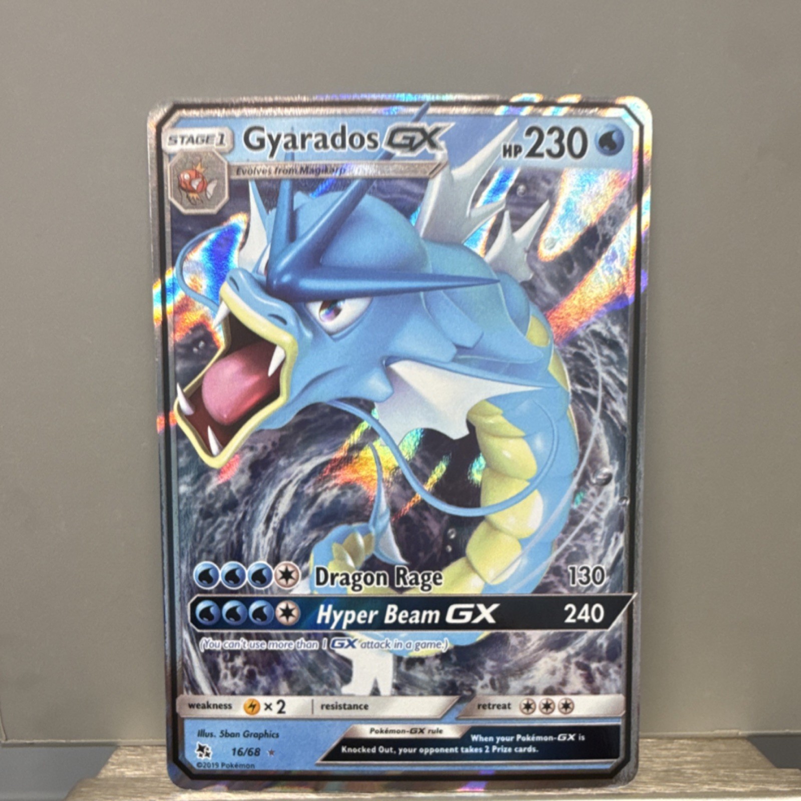 Pokémon Gyarados GX 16/68 Hidden Fates Ultra Rare Holo Card English