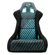Racing Seat 20 Year Anniversary Series Black W Emerald Green Stripes Full Bucket