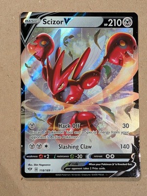 Scizor V 118/189 Swsh03: Darkness Ablaze Holo