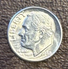 1948 P Roosevelt Dime 10C Silver Uncirculated BU MS Uncertified Silver US Coin