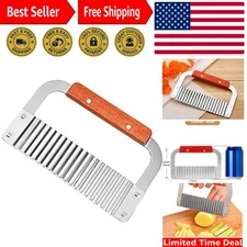 Crinkle Cutter Stainless Steel Potato Slicer Heavy Duty Wavy Crinkle Cutting ...