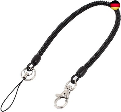 sourcing map Stretchy Schlüsselring Einfahren Spiralkabel Schlüsselband S