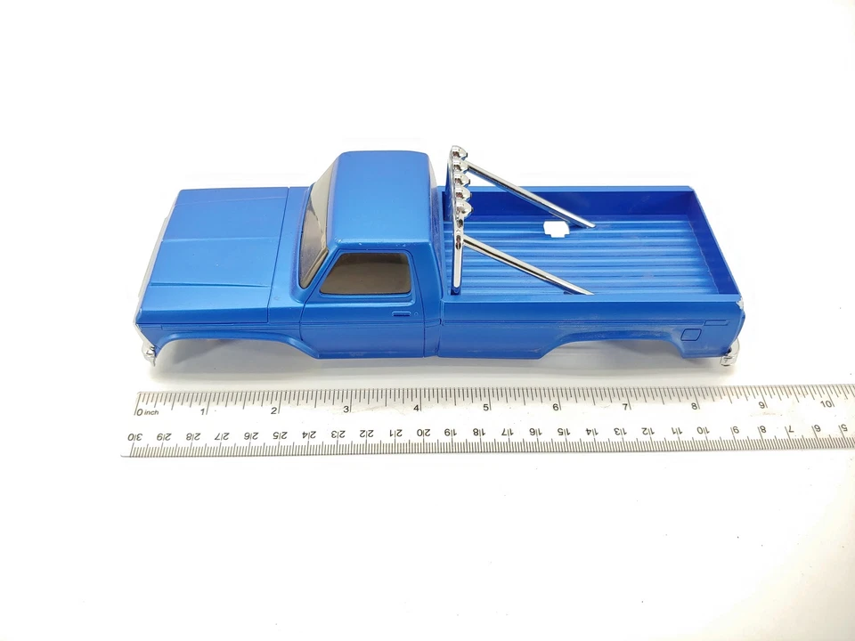 FMS Smasher FCX24 Complete Blue Mini RC Truck Body w/ Grille Bumper & Mounts - Image 3 of 4