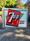 New ListingVintage Original 7up Metal Flange Sign Stout Coca Cola Soda Pop