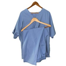 Blue Set Landau Top and Bottom SHIRT IS XL AND THE PANTS XL