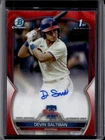 2023 Bowman Draft Devin Saltiban Chrome Auto Red Lava Refractor 1st #/5 Phillies
