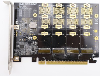 Delock PCI Express x16 Karte zu 4 x intern NVMe M.2 Key M - Bifurcation