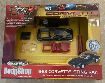 American Muscle Body Shop 1963 Corvette Sting Ray Activity Set 1:64 Scale