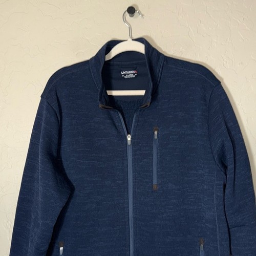 Untuckit Herren Fleece Full Zip Navy Jacke Gr. XL. - Bild 3 von 6