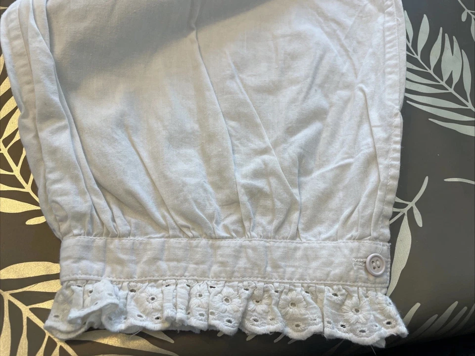 Culotte Et Panty de femme ancien En coton blanc, Broderies - Photo 2/4