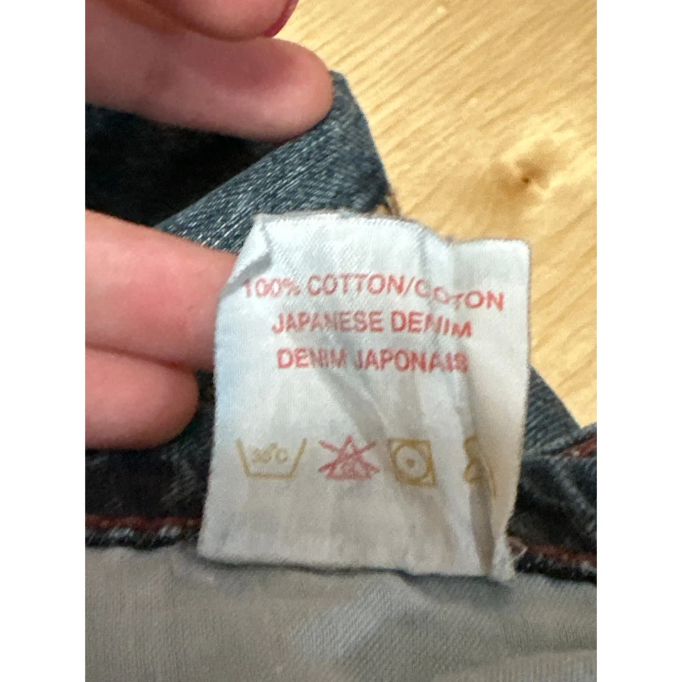 Pantalones de mezclilla acampanados 1921 para hombre azul lavado oscuro botón tiro medio corte boot OS Foto 4 de 4