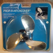 Prop-R-Hitchcover Spinning Propeller Trailer Hitch  Cover Gold Fits 2" Receiver