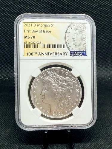 2021-D Morgan Silver Dollar NGC MS70 First Day of Issue! (Key Date in 70 Grade!)