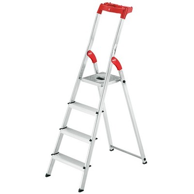 Hailo Alu-Sicherheits-Stehleiter 4-stufig L61 HB