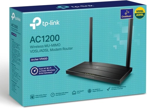 TP-Link Archer VR400 V3 AC1200 Dual-Band WLAN Modem Router - Schwarz - Bild 2 von 7