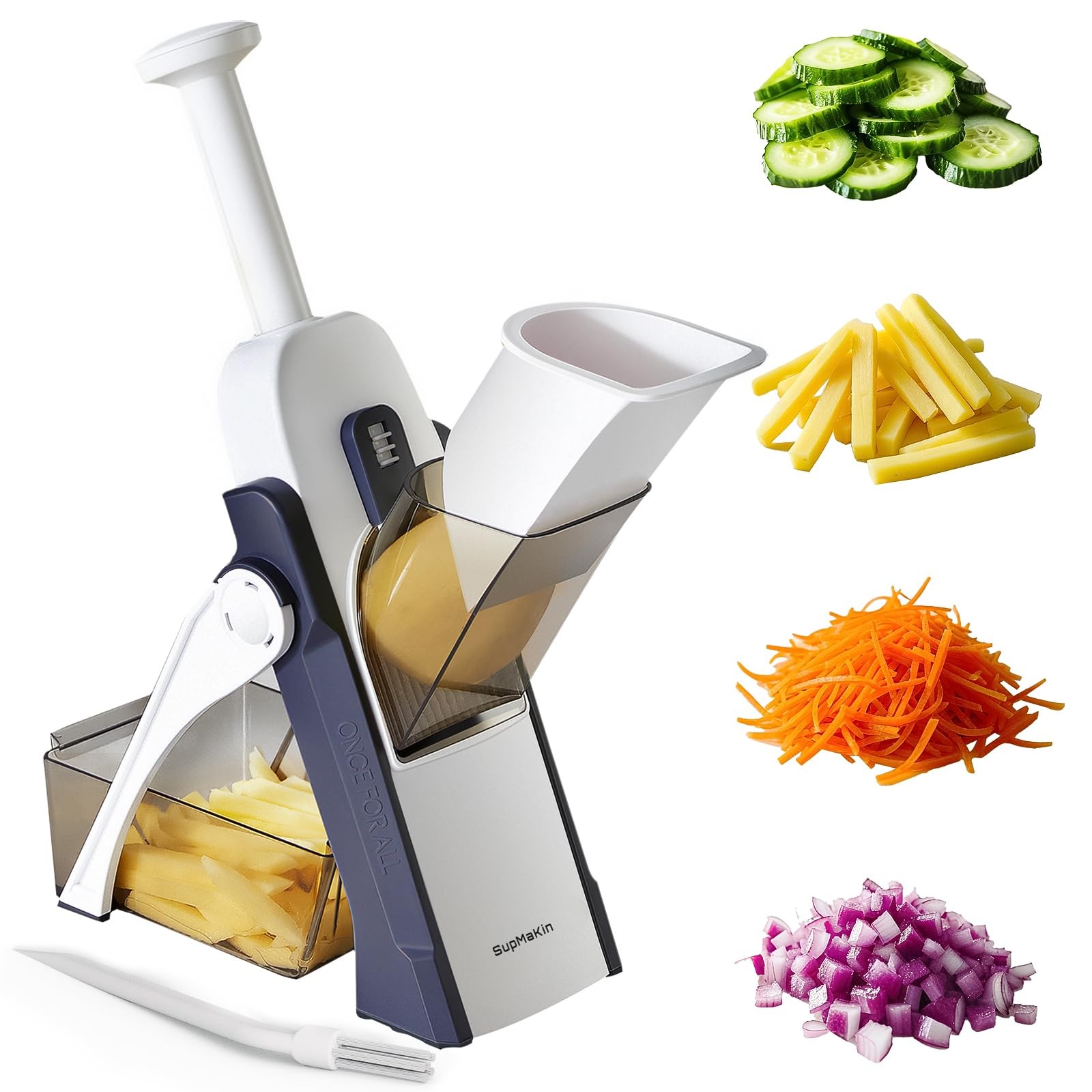 Sicherster Mandoline Gemüseschneider Kartoffelchipsschneider Multifunktionaler Gemüsehacker