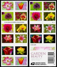 20 USPS Forever GARDEN BEAUTY USA Sheet of 20 Authentic Postage Stamps Spring