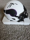 JJ McCarthy Signed Vikings NFL Mini Helmet BAS Witnessed Michigan champ