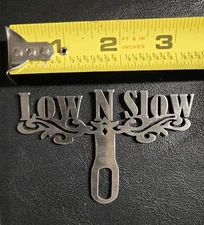 Low N Slow  Stainless steel License Plate Topper Morocycle 