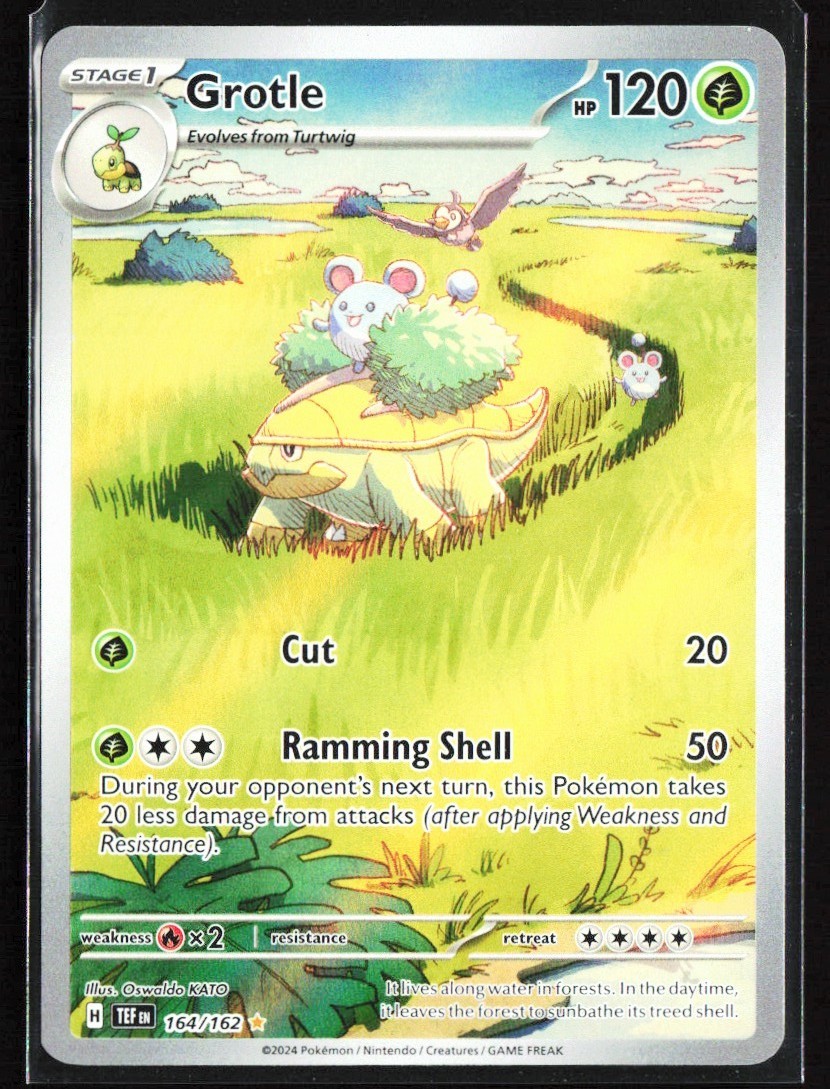2024 POKEMON SV05: TEMPORAL FORCES GROTLE ILLUSTRATION RARE #164/162