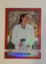 2025 Panini Caitlin Clark Chronicled - Snapshots Caitlin Clark #100 Holo Red
