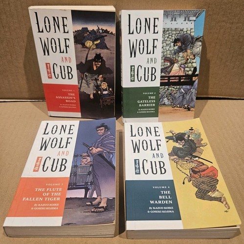 Libro Lupo Solitario e Cubo Lotto di 1-4 1° Edizione Buone Condizioni Dark Horse Manga - Foto 7 di 7