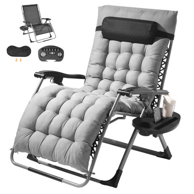 VEVOR Zero Gravity Chair 33'' Zero Gravity Recliner Lounge Chair Indoor & Outdoor