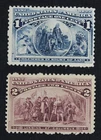 CKStamps: US Stamps Collection Scott#230 231 1c 2c Columbian Mint NH OG